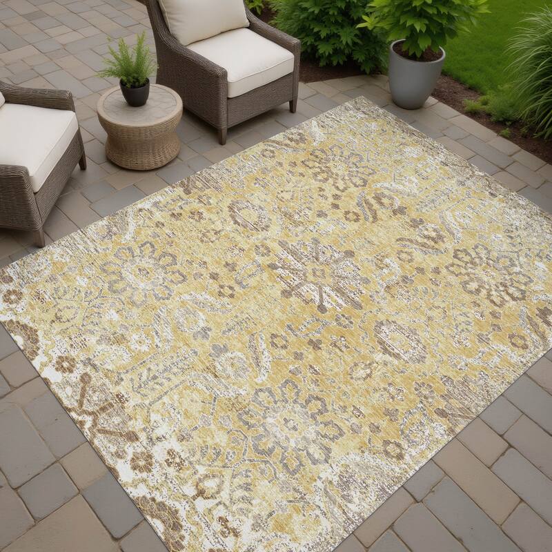 Machine Washable Indoor/ Outdoor Global Firestone Chantille Rug