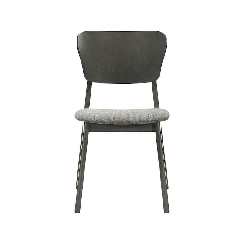 Kalia Mid-Century Modern Upholstered Wood Dining Chairs - Set of 2