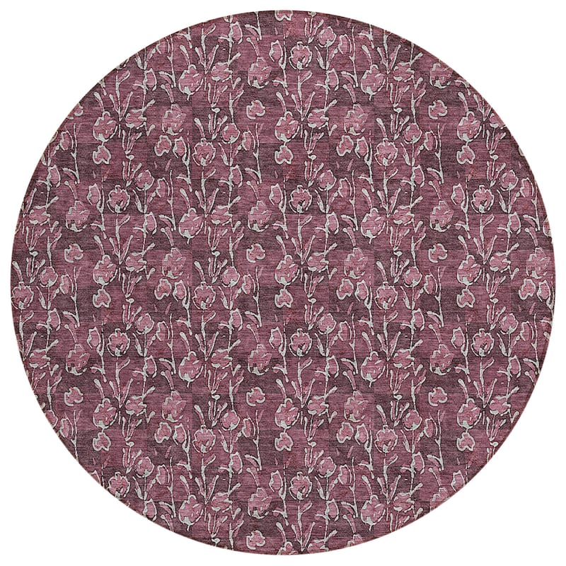 HomeRoots Floral Transitional Rectangle Outdoor Rug