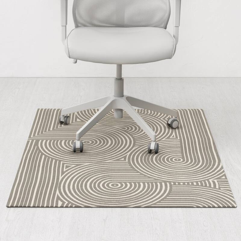 Jani 36"x48" Rug'd Chair Mat-Rug Style Office Chairmat for Carpet & Hard Floors| 0.25" Thick |Non-Slip, Foldable Desk Chair Mat -  0.25" Thick |Non-Slip, Foldable Desk Chair Mat|Brixey