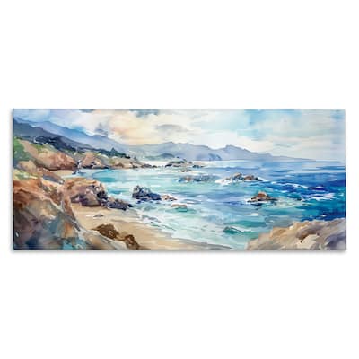 Stupell Blue Toned Beach Edge Canvas Wall Art Design By Heidi Kuntz