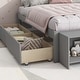 preview thumbnail 5 of 5, Full Size Bed with 2 drawers and storage shelves