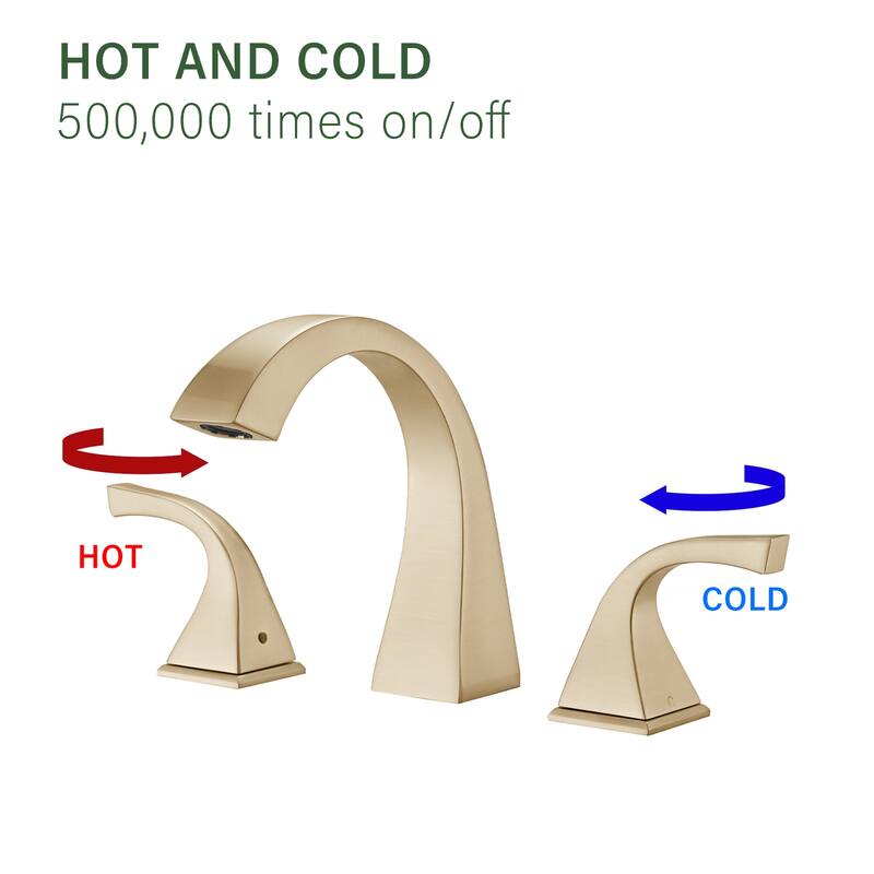 Topcraft Two Handle Bathroom Sink Faucet with Pop-Up Drainer