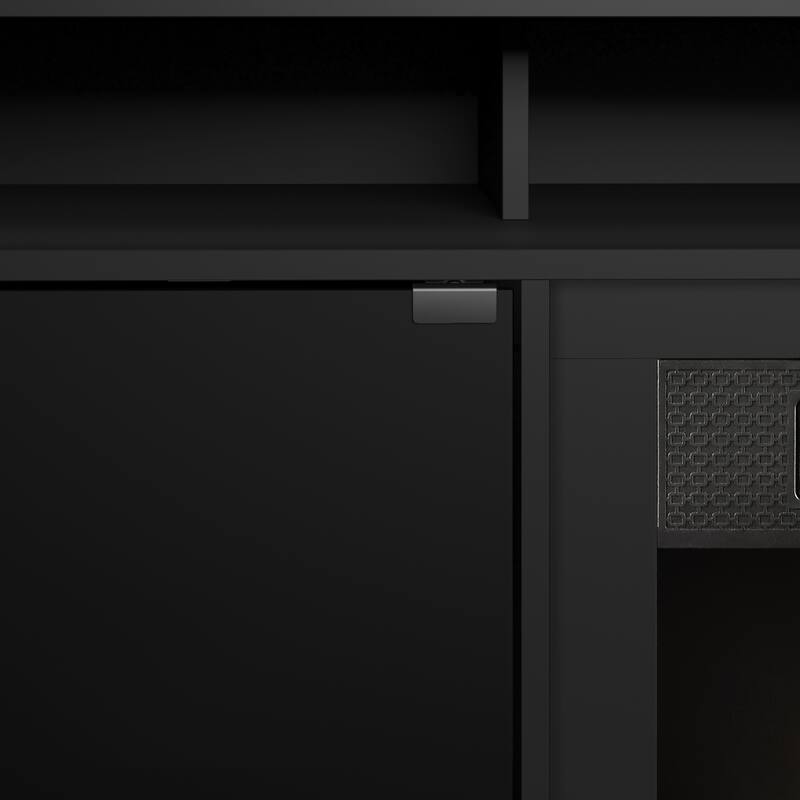 duraflame® Electric Fireplace TV Stand with Modern LED Accent Lighting and Remote, Black