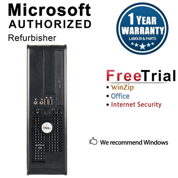 Dell OptiPlex 755 Desktop Computer SFF Intel Core 2 Duo E6550 2.33G 4GB DDR2 160G Windows 10 Home 1 Year Warranty (Refurbished)