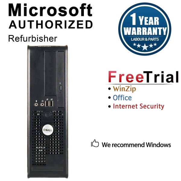 Dell OptiPlex 755 Desktop Computer SFF Intel Core 2 Duo E7600 3.0G 4GB DDR2 1TB Windows 7 Pro 1 Year Warranty (Refurbished)
