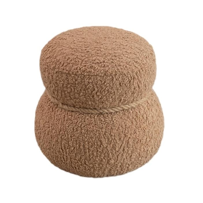 Snowman stool, seat body width 14.56in round belly, playful and lovely, suitable for any space - Brown