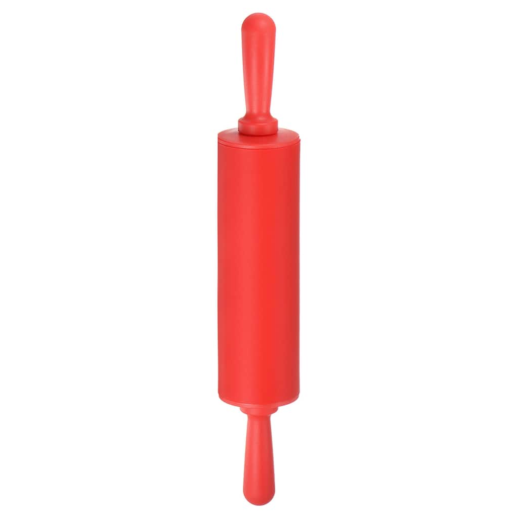 Silicone Rolling Pins for Baking 30cm x 4.2cm Roller Red