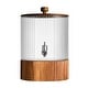 preview thumbnail 1 of 1, Naples Beverage Dispenser With Wooden Lid & Base 1.5 Gal