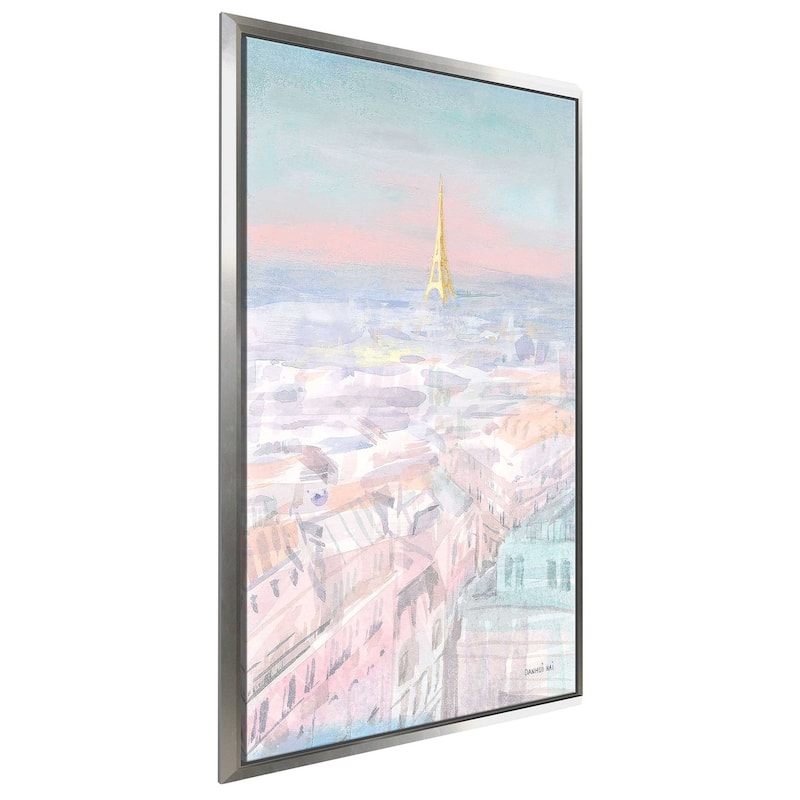 "Pastel Paris VI" Print on Floating Canvas