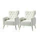 preview thumbnail 120 of 134, Danita Upholstered Accent Chair with Tufted Back,Set of 2