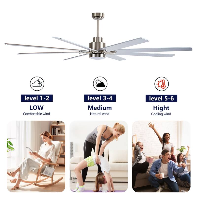 Ceiling Fan with LED Light Remote