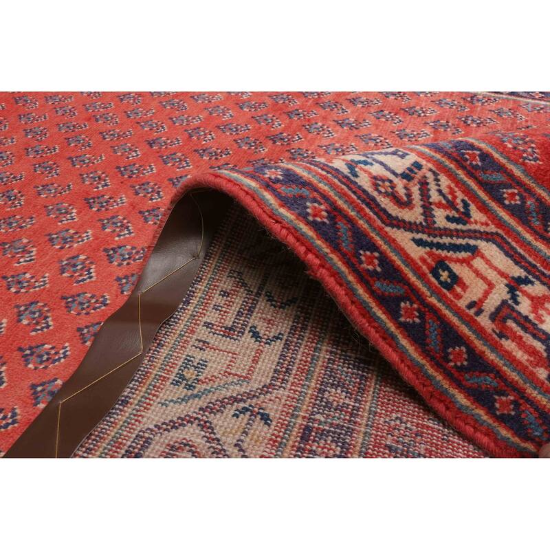 ECARPETGALLERY Hand-knotted Andelz Red Wool Rug - 3'4 x 9'5