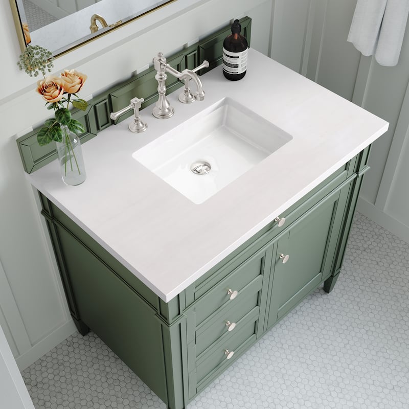 James Martin Vanities 650-V36-3WZ Brittany 36" Single Basin Poplar