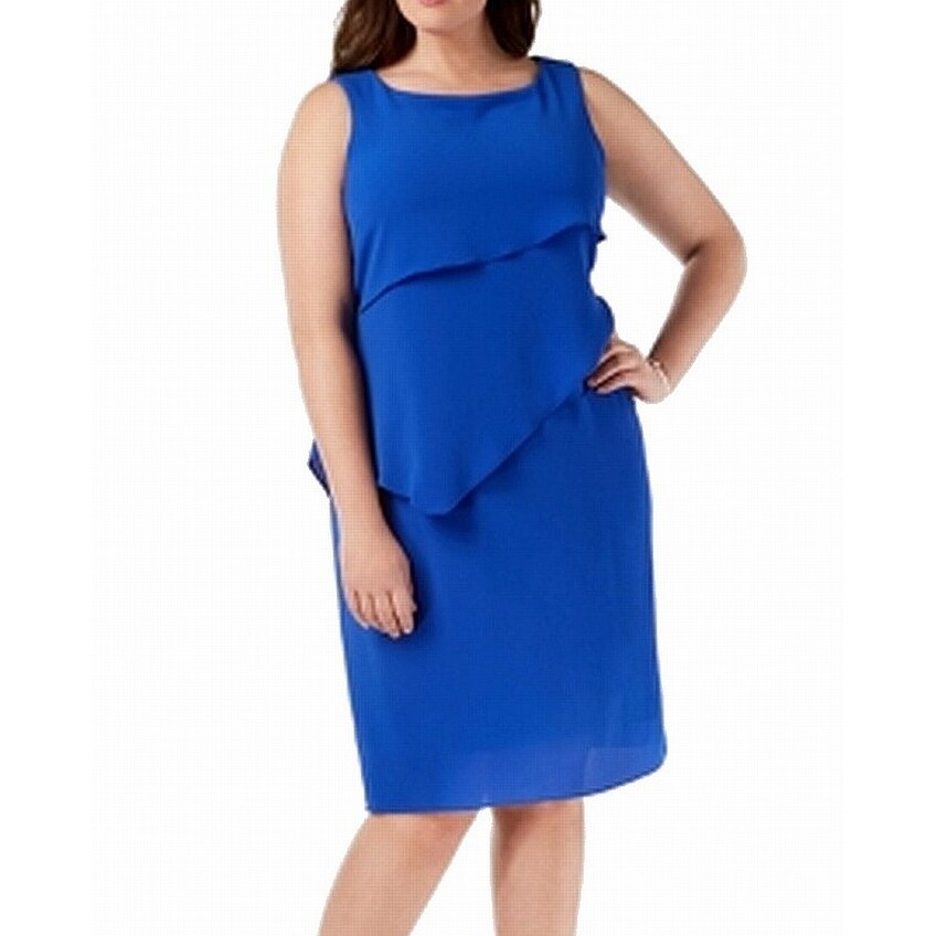 cobalt blue shift dress