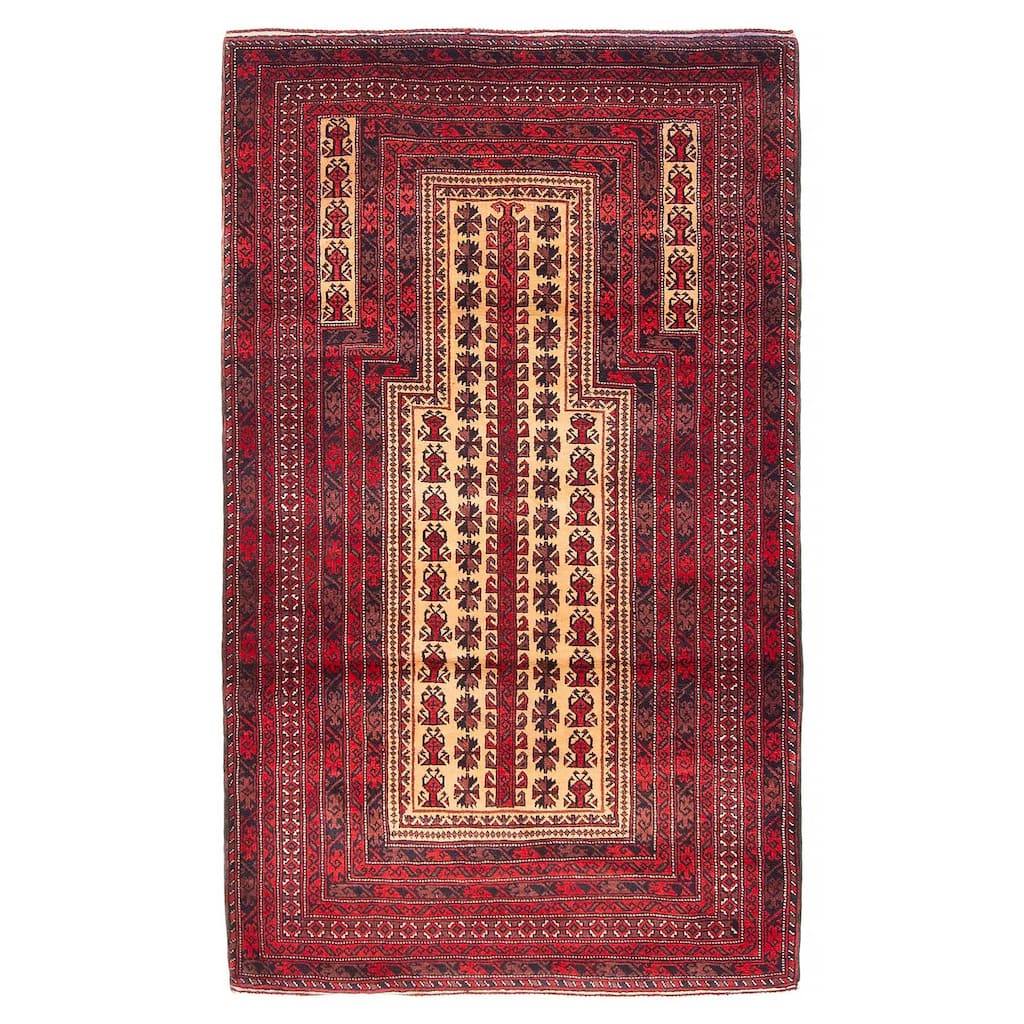 Teimani Beige Rug 2'11" x 5'0" - 2'11 x 5'0