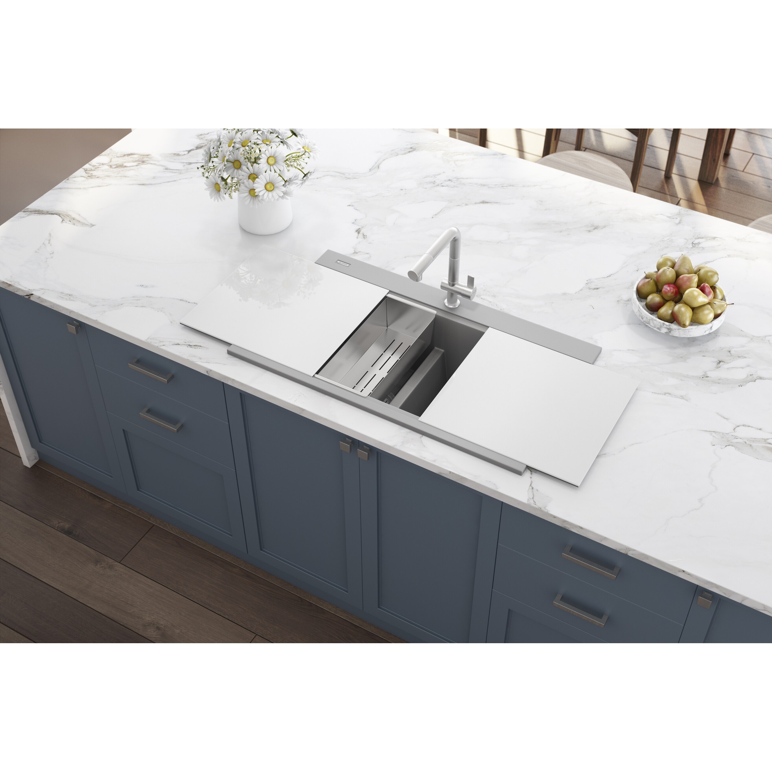 Ruvati 34 inch epiGranite Topmount Workstation Ledge Granite Composite  Kitchen Sink - 8' x 11'