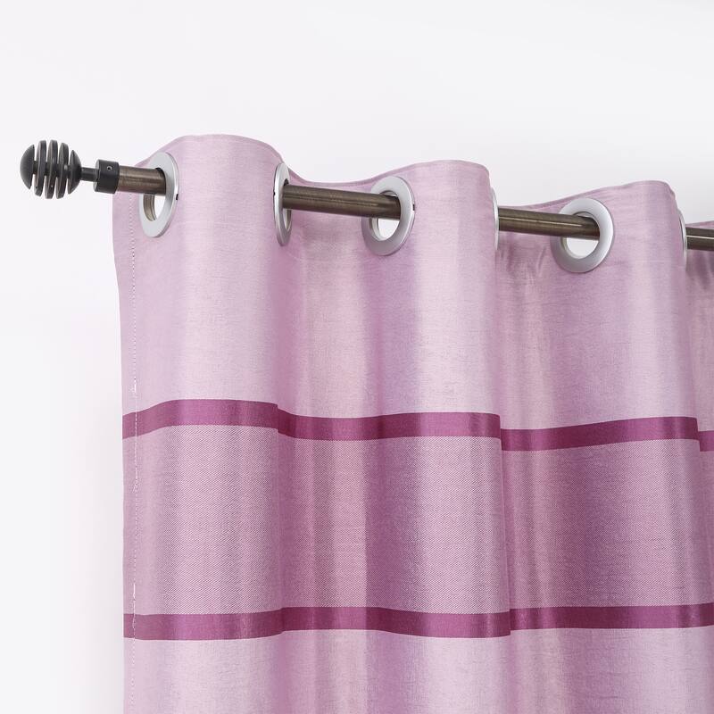 Glow's Avenue Striped Curtain Panel Polyester - Set of 2