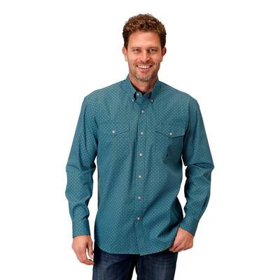 Roper Western Shirt Mens Long Sleeve Button Purple 03-001-0325-2008 PU