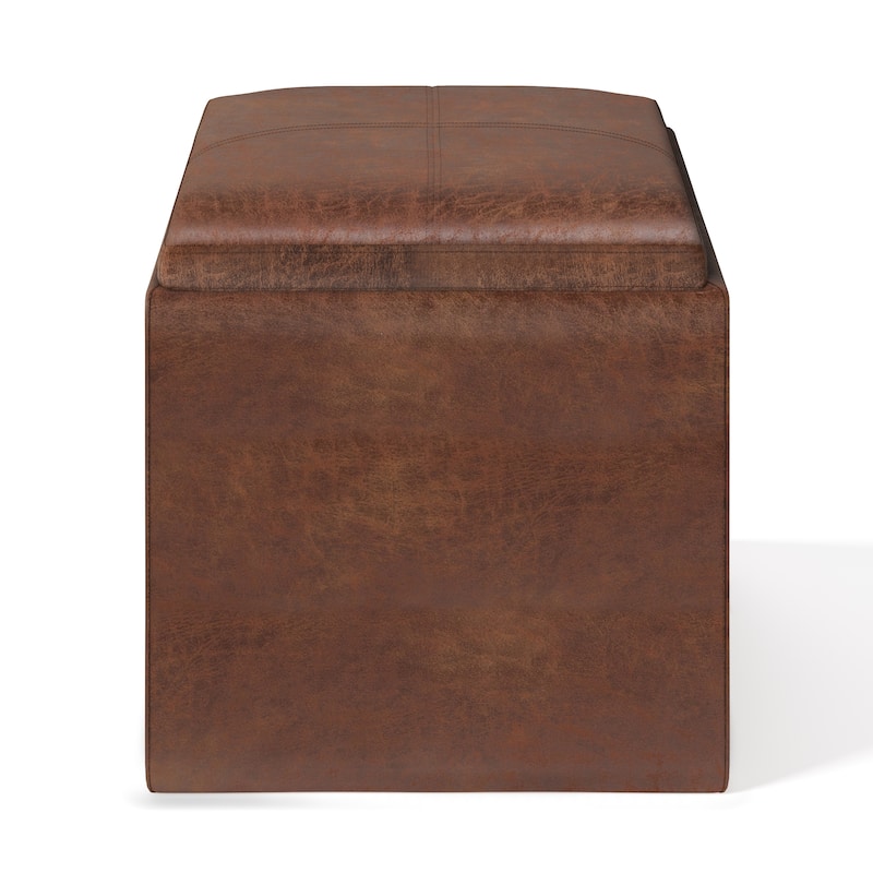 WYNDENHALL Townsend 17 inch Wide Contemporary Square Storage Ottoman