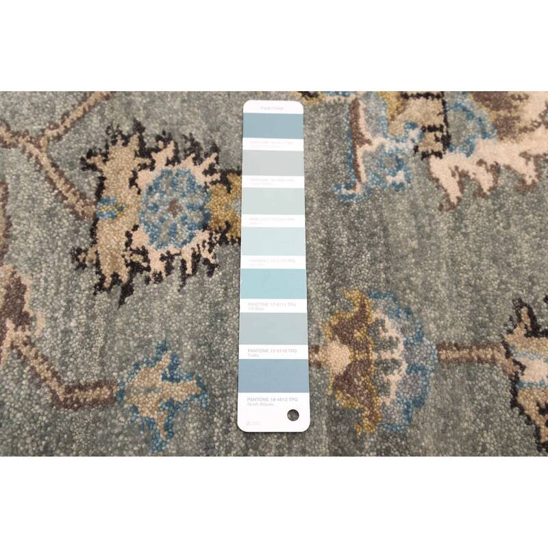 ECARPETGALLERY Hand-knotted Finest Agra Jaipur Teal Wool Rug - 7'11 x 9'7