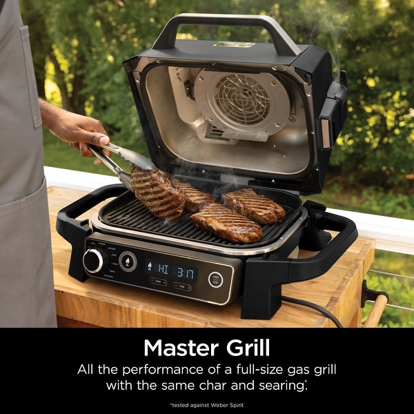 Ninja Woodfire Outdoor Grill & Smoker, 7-in-1 Master Grill, BBQ