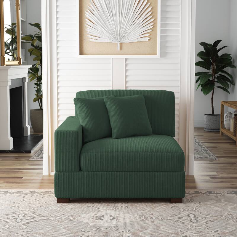 Modern Modular Sectional Sofa Corduroy Chaise Lounges
