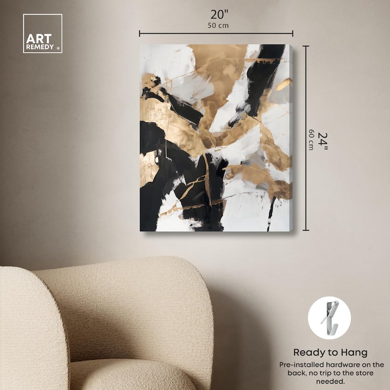 Cracked Gilt II Canvas by Art Remedy, Gallery Wrapped