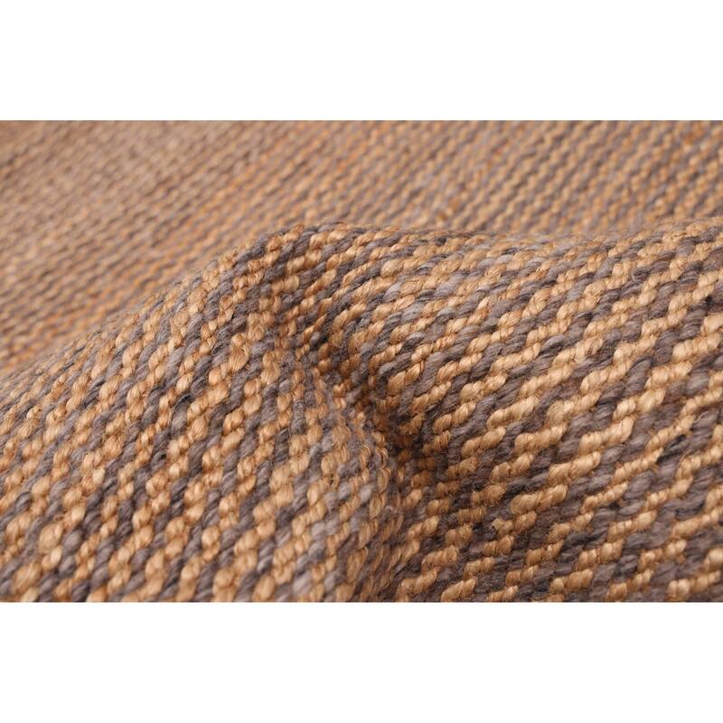 ECARPETGALLERY Flat-Weave Palas Denizli Tan Jute Kilim - 5'3 x 7'9