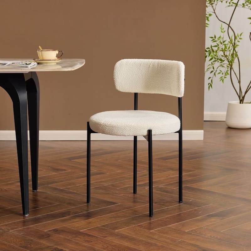 Boucle Beacon Modern Accent Dining Side Chair (Set of 2)