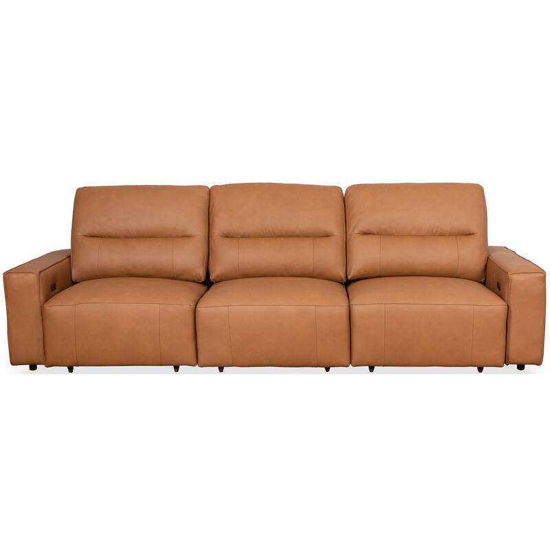 GDFStudio - Grant Top-Grain Leather Triple Power Convertible Sofa