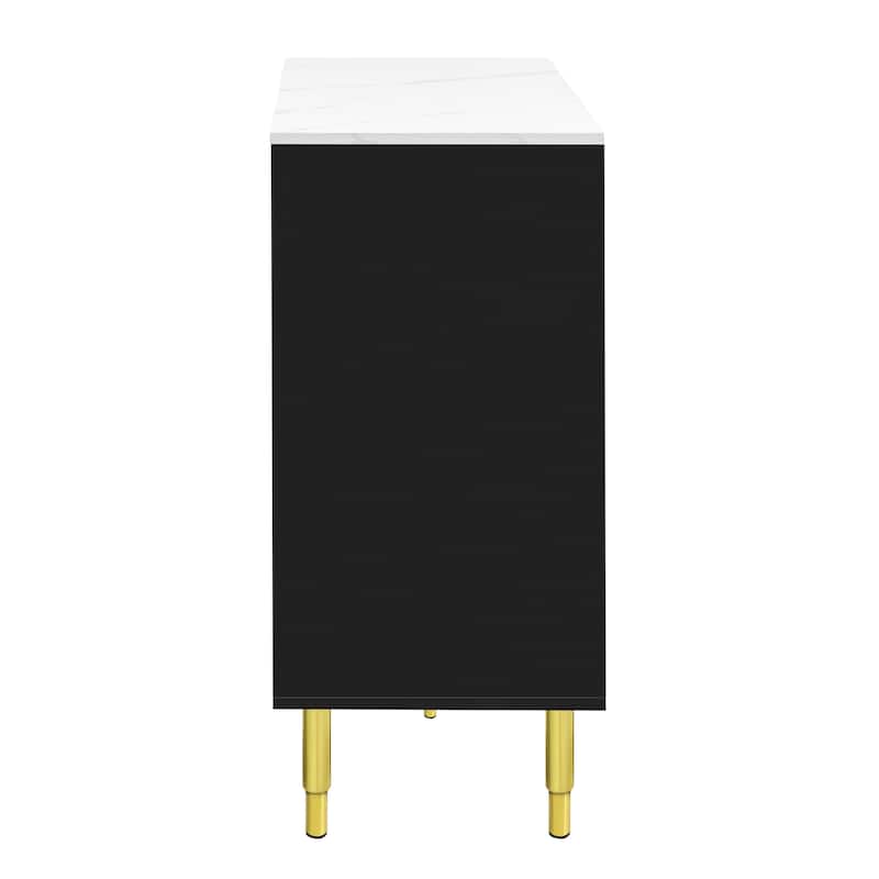 GEITIN Modern Sideboard Buffet Cabinet with Glass Doors