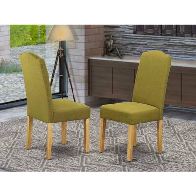 Linen Fabric Parsons Chairs - Set of 2 - Modern Dining Room Accent Chairs
