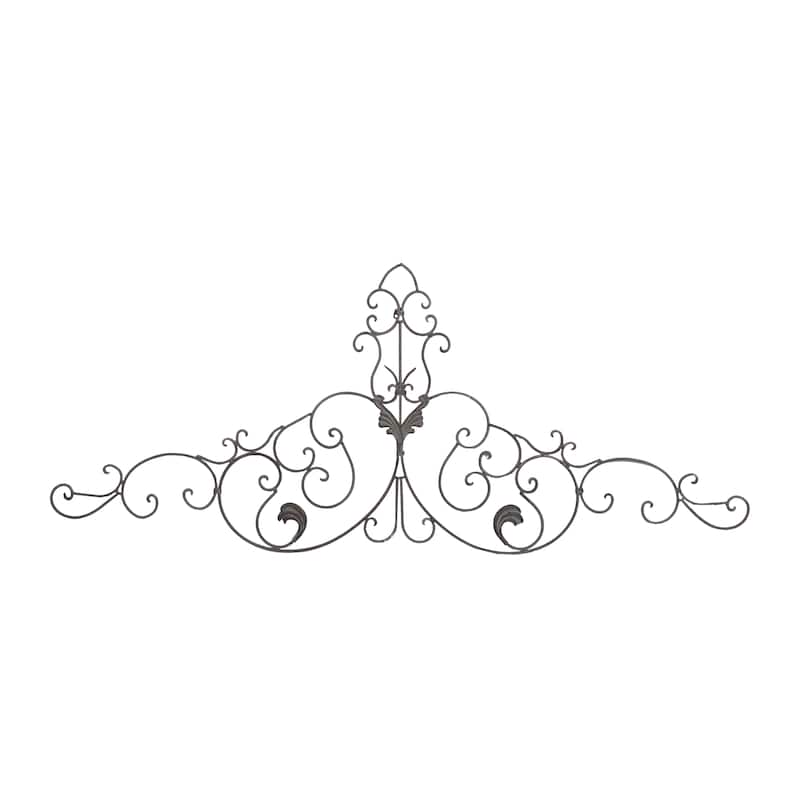 Metal Scroll Wall Decor - Brown - Roche River Decor - Brown