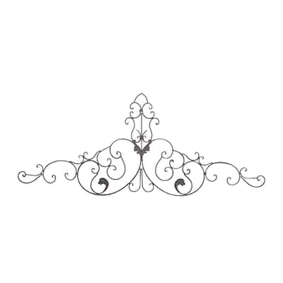 Metal Scroll Wall Decor - Brown - Roche River Decor