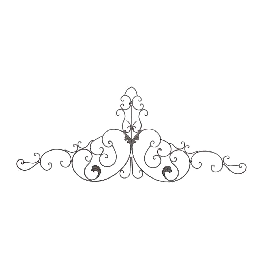 Metal Scroll Wall Decor - Brown - Roche River Decor