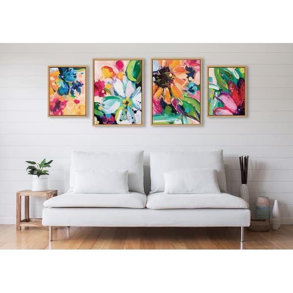 Kate and Laurel Sylvie Wild Growth Canvas Set by Rachel Christopoulos ...