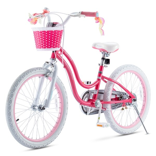 Kids Bike, Girls 20 Inch Children's Bicycle with Basket for Age 3