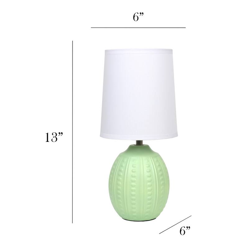 Mini Oval Table Lamp with Tapered Shade - 12.5" - Sage Green