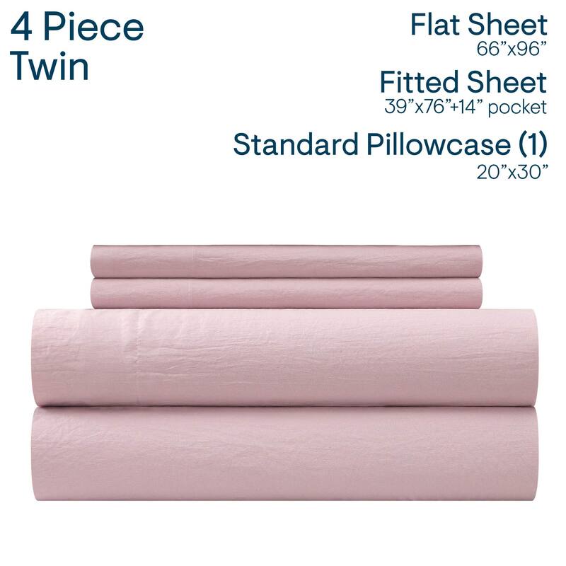 Aeropostale Premium All Season Microfiber Pink Sheet Set