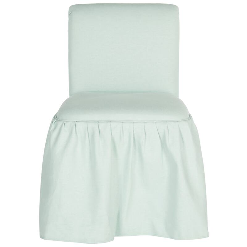 SAFAVIEH Kizzy Linen Vanity Chair - 19.7" x 23.6" x 31.9" - 20Wx24Dx32H - Robins Egg Blue