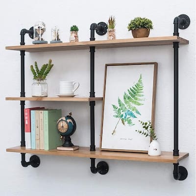3-Tier Wall Mount Shelf - 9.8"D x 43.3"W x 37.8"H