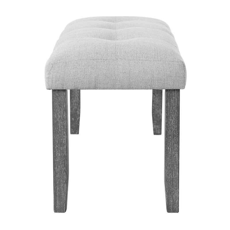 Upholstered Tufted Dining Benches, Fabric End of Bed Bench for Bedroom Dining Room Living Room Entryway