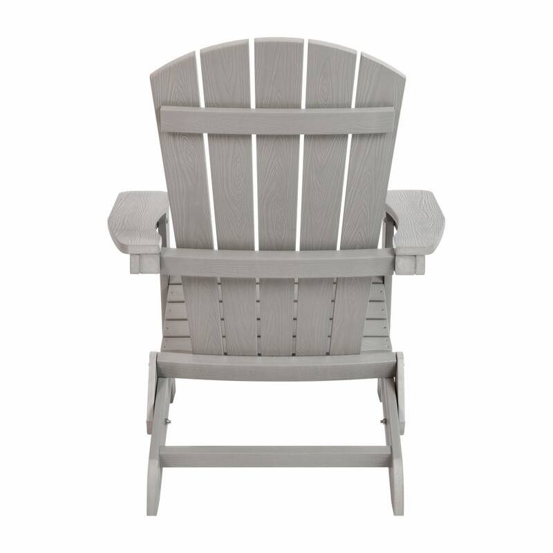 All-Weather Poly Resin Folding Adirondack Chair - Patio Chair
