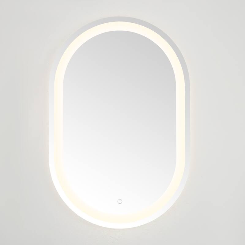 SAFAVIEH Home Crosby 24" LED Vanity Mirror - Silver / White
