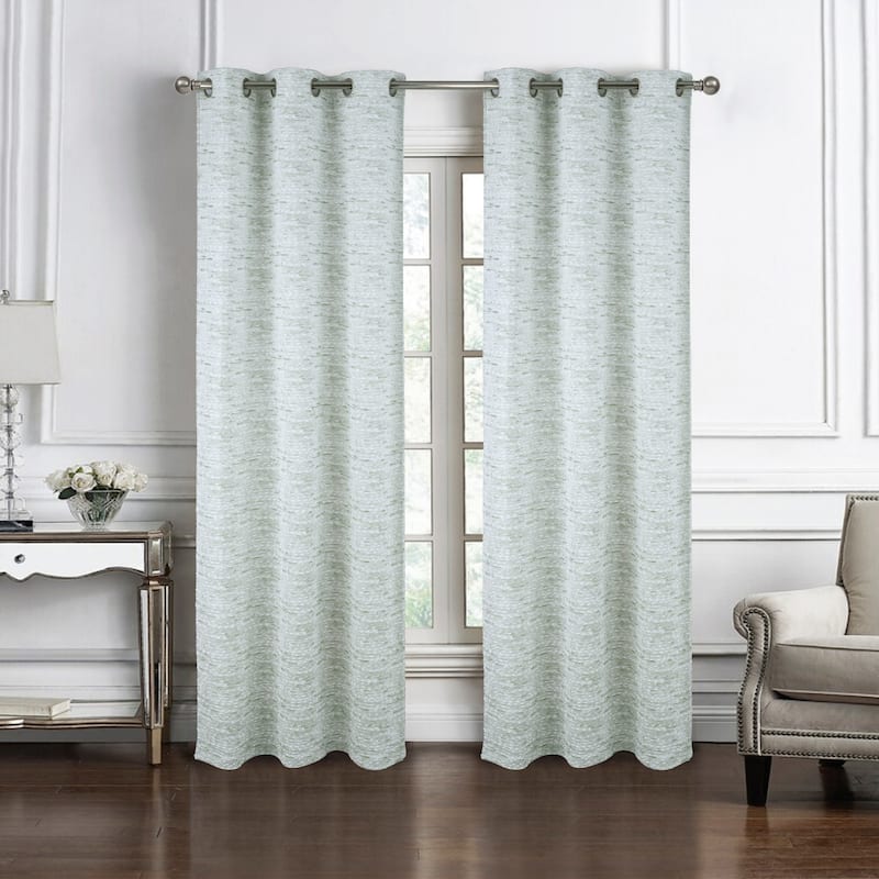 Roman Burlap Woven Jacquard Window curtain Panel Pair
