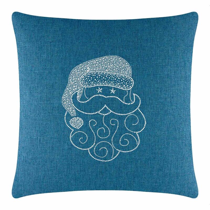 Sparkles Home Santa Rhinestone Pillow - Royal - 20 x 20