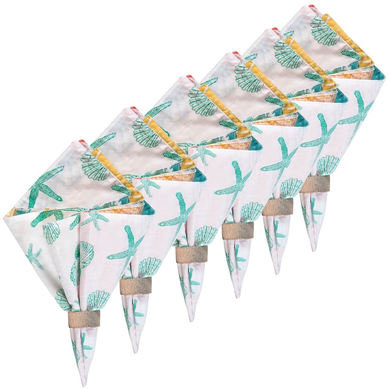 Captiva Island Cotton Reversible Napkin Set of 6 - Set of 6