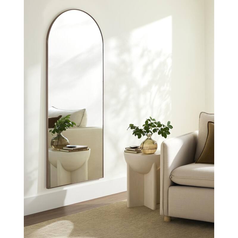 Livabliss Aranya Modern & Contemporary Wall Mirror - 67"H x 28"W x 1"D - Dark Brown