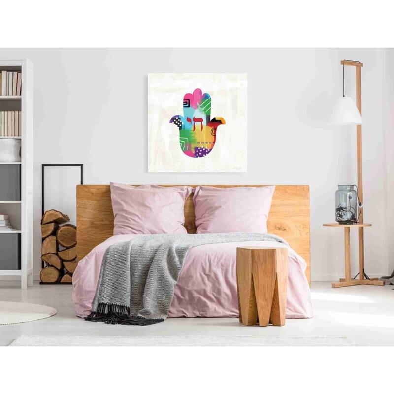 Epic Graffiti 'Chai Hamsa' by Linda Woods, Canvas Wall Art